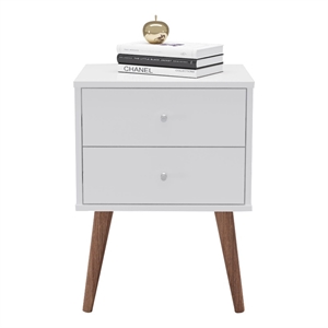 Boahaus Arona Modern White Nightstand