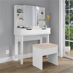 Boahaus Hera Modern White Vanity Set