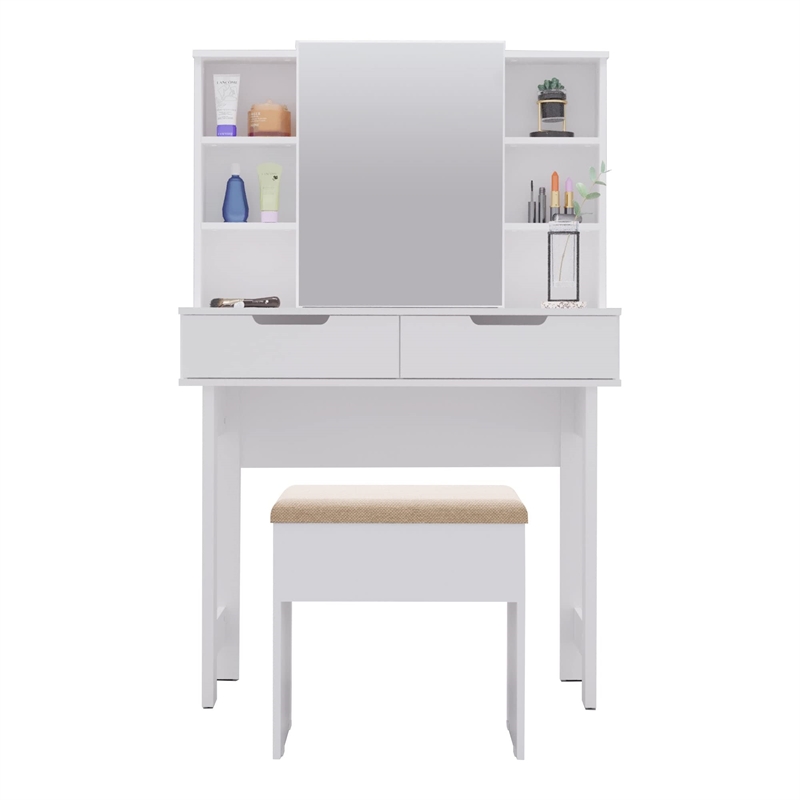 Boahaus Hera Modern White Vanity Set