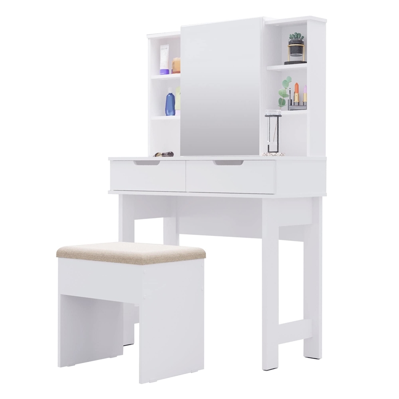 Boahaus Hera Modern White Vanity Set