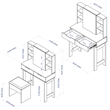 Boahaus Hera Modern White Vanity Set