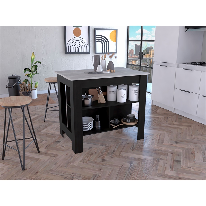 Boahaus Le Havre Kitchen Island  (Black)