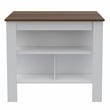 Boahaus Le Havre Kitchen Island  (White - Brown)