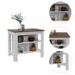 Boahaus Le Havre Kitchen Island  (White - Dark Brown)