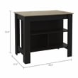 Boahaus Le Havre Kitchen Island  (White - Dark Brown)