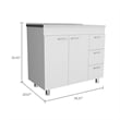 Boahaus Le Havre Kitchen Island  (Black - Brown)