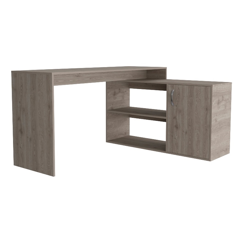 Boahaus Linyi L-Shaped Computer Desk (Light Gray)