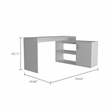 Boahaus Linyi L-Shaped Computer Desk (Dark Brown)