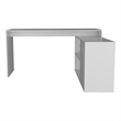 Boahaus Linyi L-Shaped Computer Desk (Smoked White)