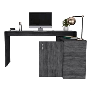 Boahaus Linyi L-Shaped Computer Desk (Gray)