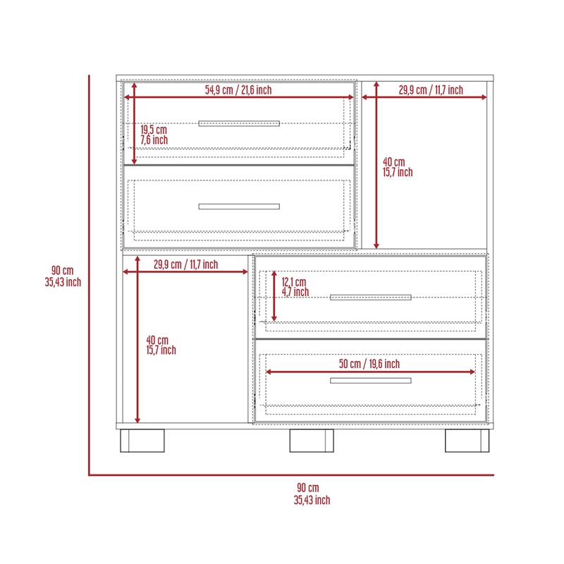 Boahaus Bertha Dresser (Black)