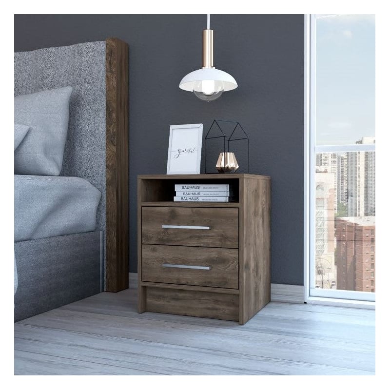 Boahaus Malaga Nightstand  (Dark Brown)