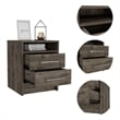 Boahaus Malaga Nightstand  (Dark Brown)