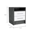 Boahaus Malaga Nightstand  (Gray)