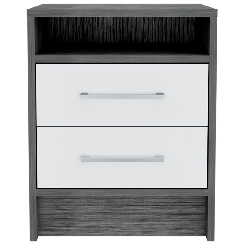 Boahaus Malaga Nightstand  (White - Gray)