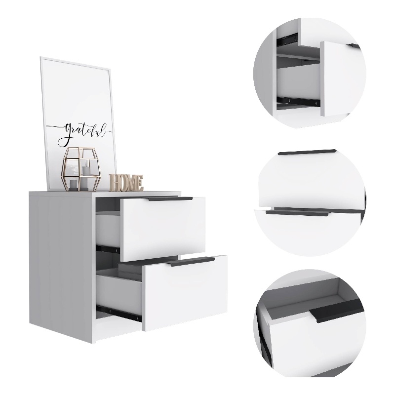 Boahaus Toledo Nightstand  (White)