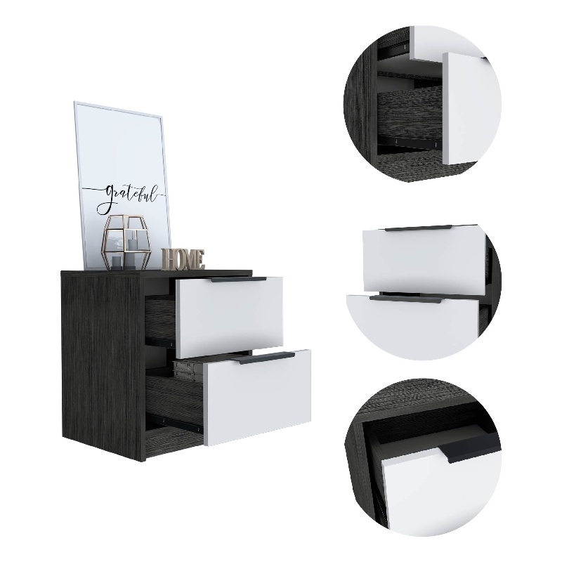 Boahaus Toledo Nightstand  (White - Gray)