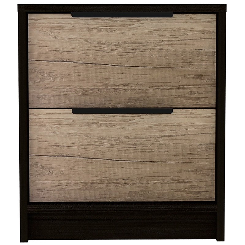 Boahaus Toledo Nightstand  (Black - Brown)