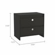 Boahaus Toledo Nightstand  (Black - Brown)