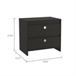 Boahaus Elche Nightstand (Black)