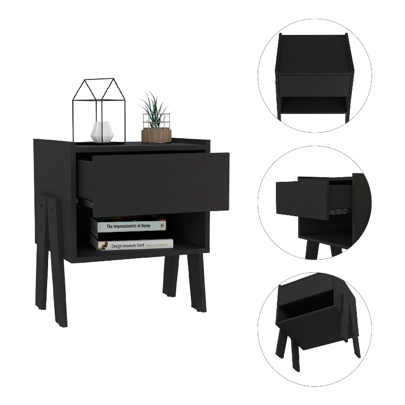 Boahaus Sevilla Nightstand (Black)