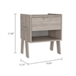 Boahaus Sevilla Nightstand (Light Gray)