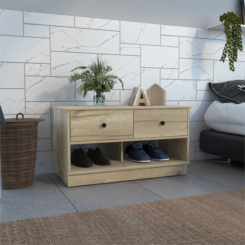 Boahaus Luxor Storage Bench (Beige)