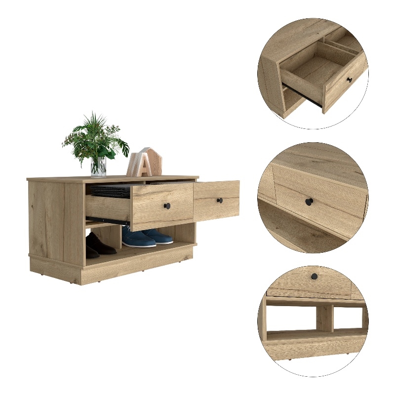 Boahaus Luxor Storage Bench (Beige)