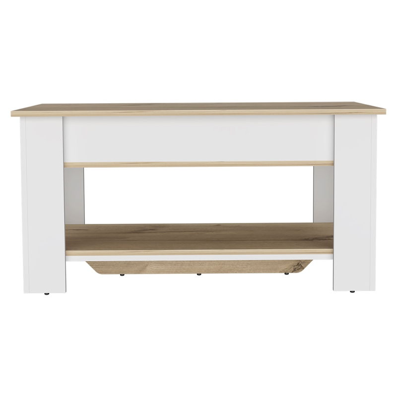 Boahaus Guiza Storage Table (White - Brown)
