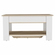 Boahaus Guiza Storage Table (White - Brown)