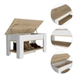 Boahaus Guiza Storage Table (White - Brown)