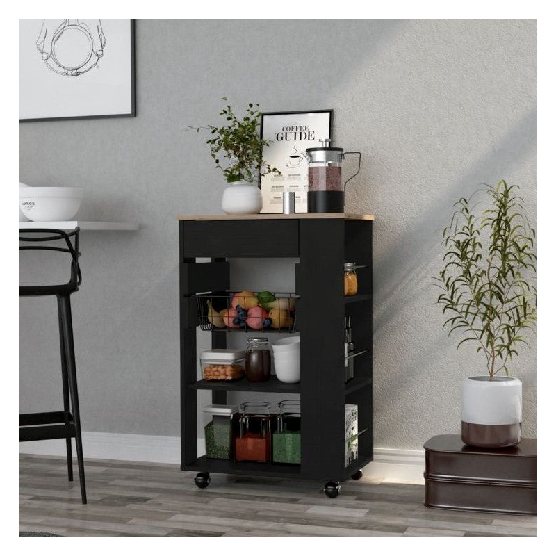 Pessac Kitchen Cabinet (Black Color)