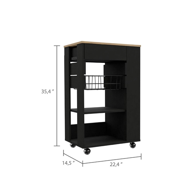 Pessac Kitchen Cabinet (Black Color)