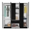 Boahaus Cologne Armoire (Black Wengue/White)