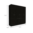 Boahaus Cologne Armoire (Black Wengue/White)