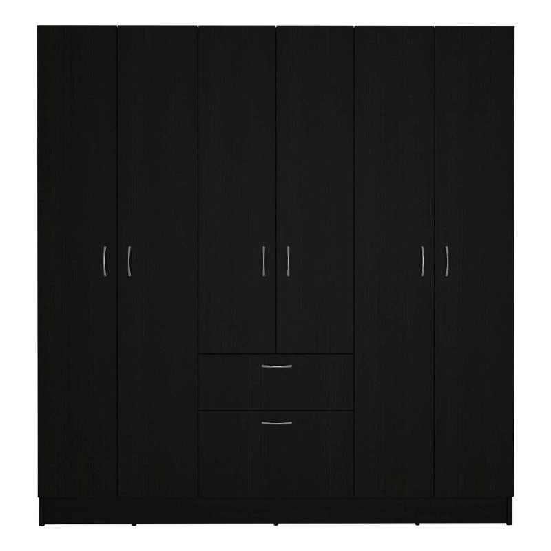 Boahaus Cologne Armoire (Black Wengue/White)