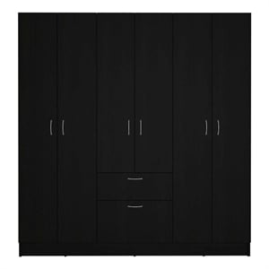 Boahaus Cologne Armoire (Black Wengue/White)