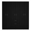 Boahaus Cologne Armoire (Black Wengue/White)