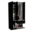 Boahaus Dresden Armoire (Black Wengue/White)