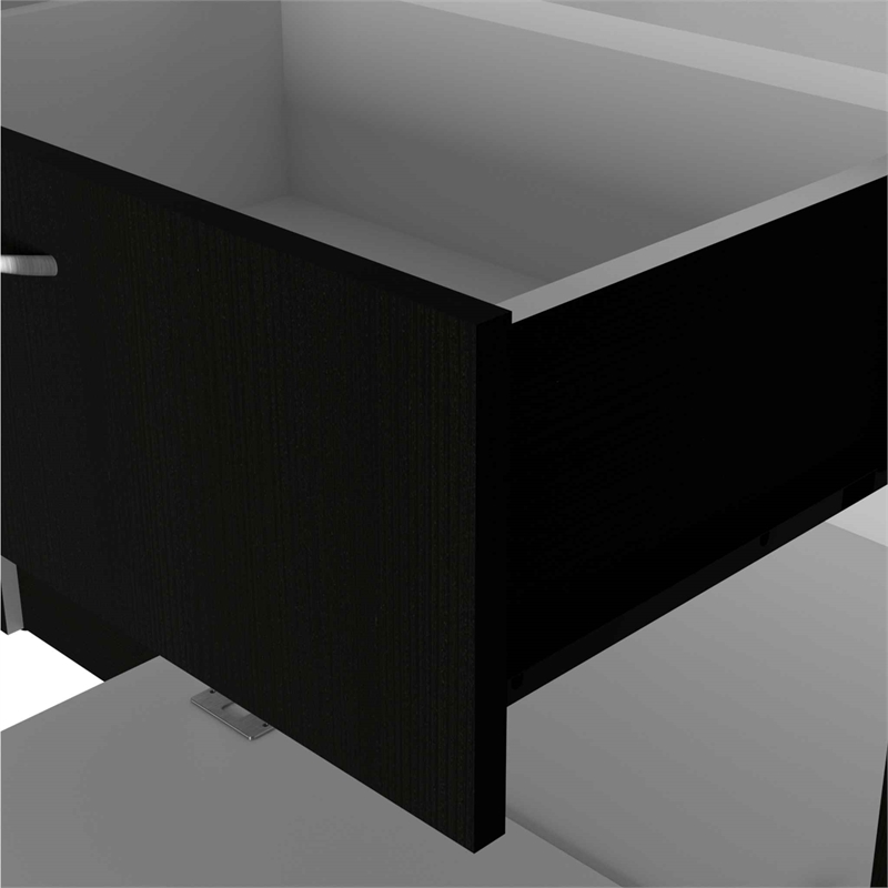 Boahaus Dresden Armoire (Black Wengue/White)