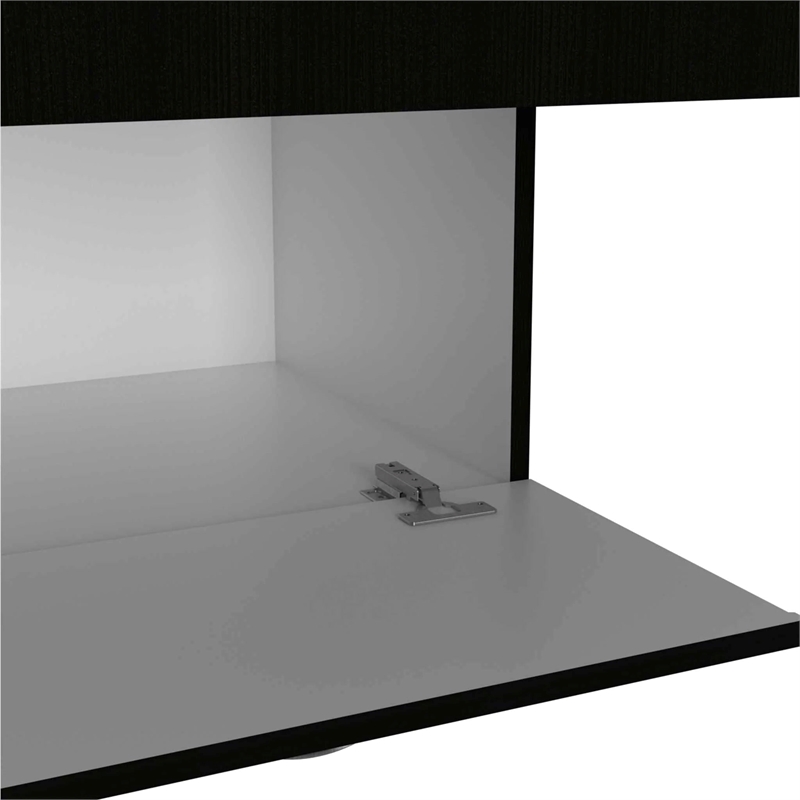 Boahaus Dresden Armoire (Black Wengue/White)