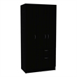 Boahaus Dresden Armoire (Black Wengue/White)
