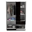 Boahaus Kiel Armoire (Black Wengue/White)