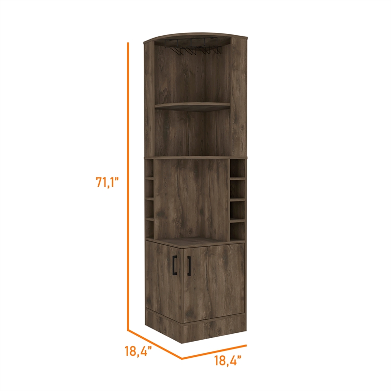 Boahaus Birmingham Bar Cabinet (Dark Brown)
