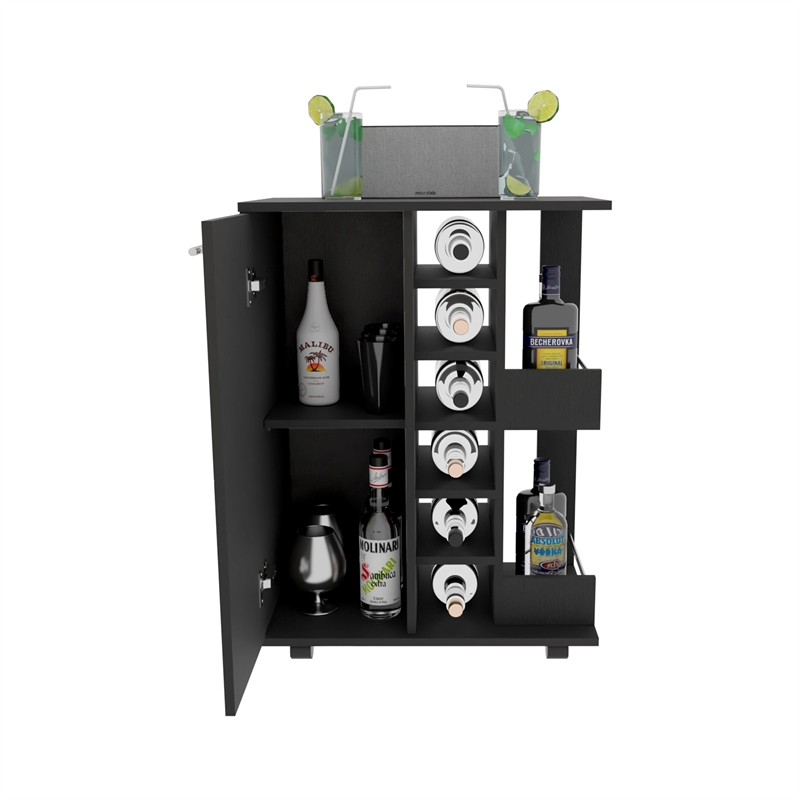 Boahaus Yorkshire Bar Cart (Black Wengue)