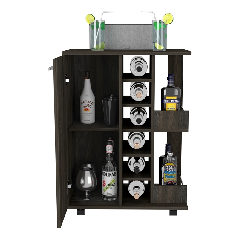 Boahaus Yorkshire Bar Cart (Carbon Espresso)