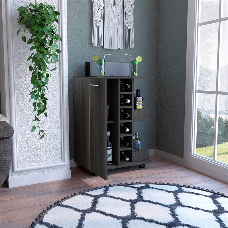 Boahaus Yorkshire Bar Cart (Carbon Espresso)