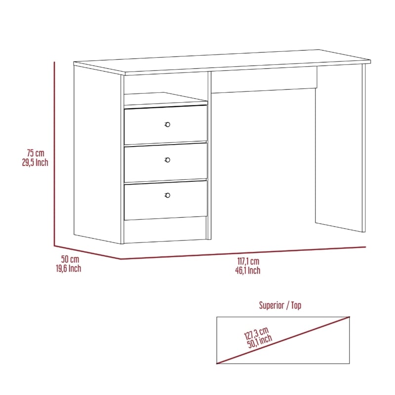 Boahaus Shanghai Desk (Smokey Oak)