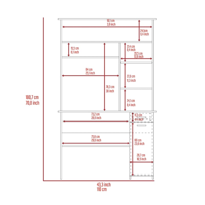 Boahaus Singapore Desk (Smokey Oak)