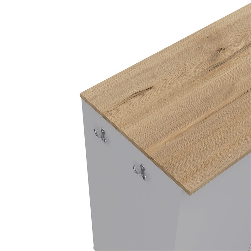 Boahaus Nanterre Kitchen Island (White / Pine)